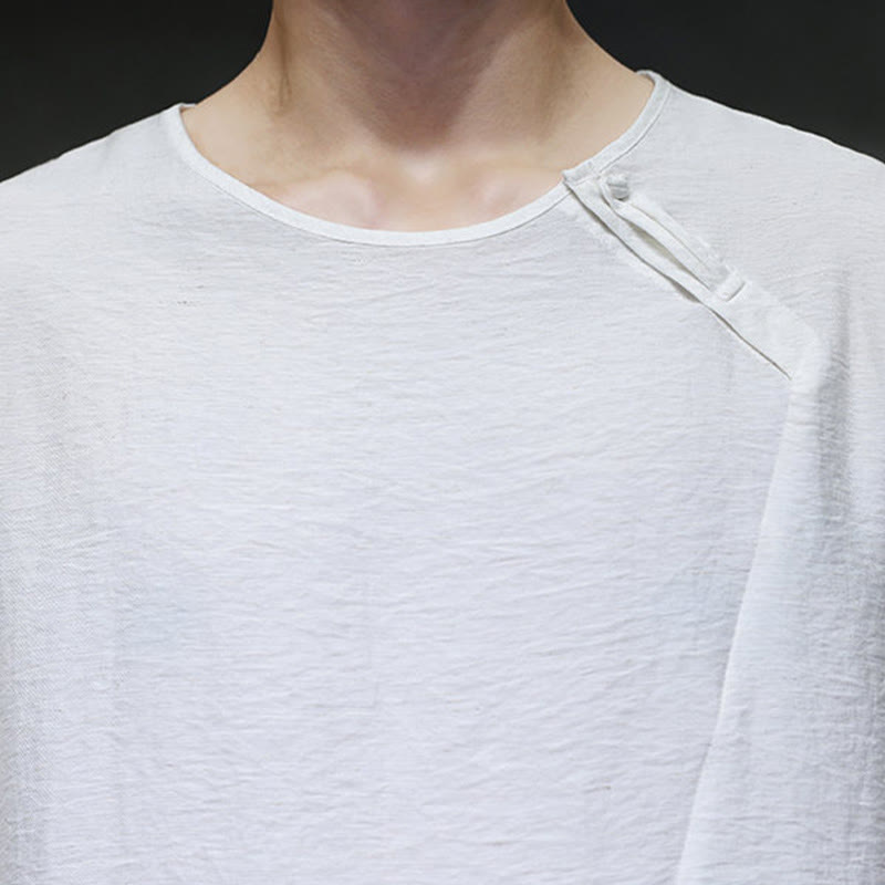 Buddha Stones秋 無地 ラウンドネック 長袖 Tシャツ コットン メンズ 服 - image 16