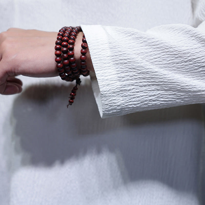 Buddha Stonesシンプル Vネック 長袖 Tシャツ メンズ 服 - image 9