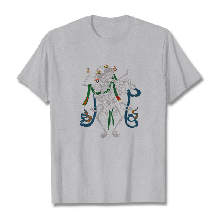 Buddha Stonesチベット 屍の王 森 デザイン Tシャツ - ライトグレー - 2XL - image 22