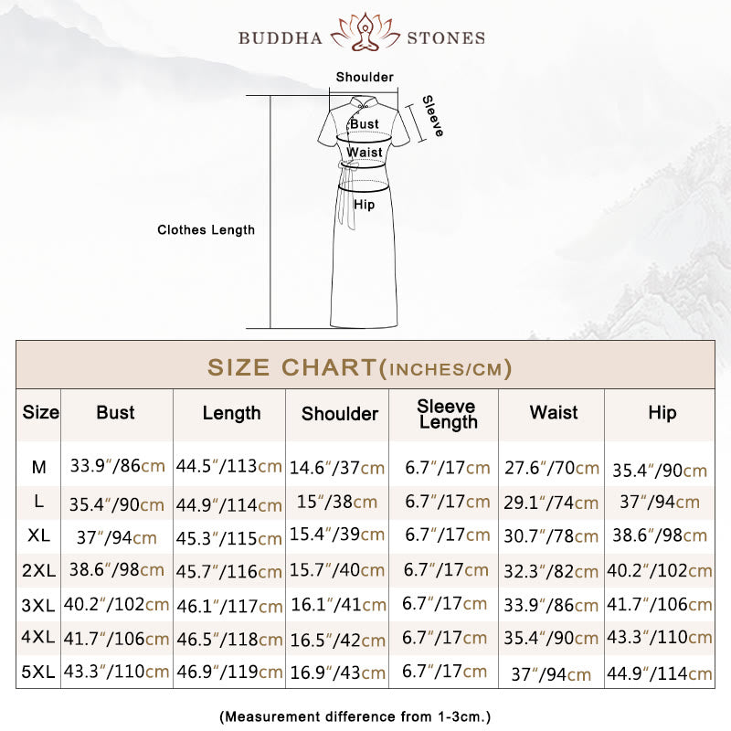 Buddha Stonesシルクチャイナドレス レトロ花葉柄レディースチャイナドレス