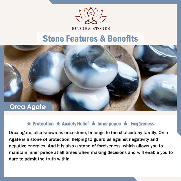 Buddha Stonesオルカアゲート 守護ブレスレット