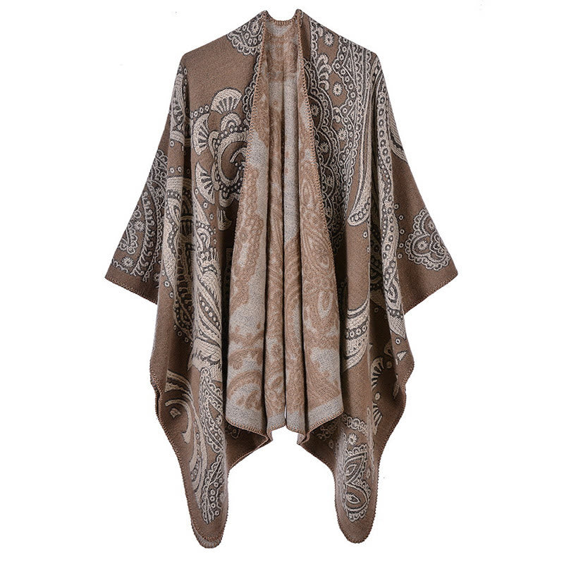 Buddha Stonesチベットカシューフラワーショール 秋冬 心地よいスカーフラップ