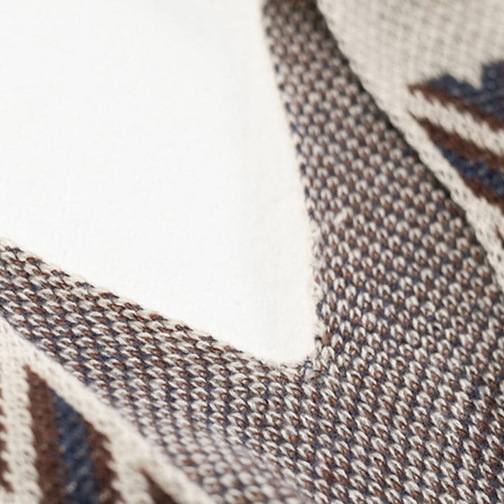 Buddha Stonesチベットウェーブストライプ幾何学タッセルショール秋冬心地よいスカーフラップ