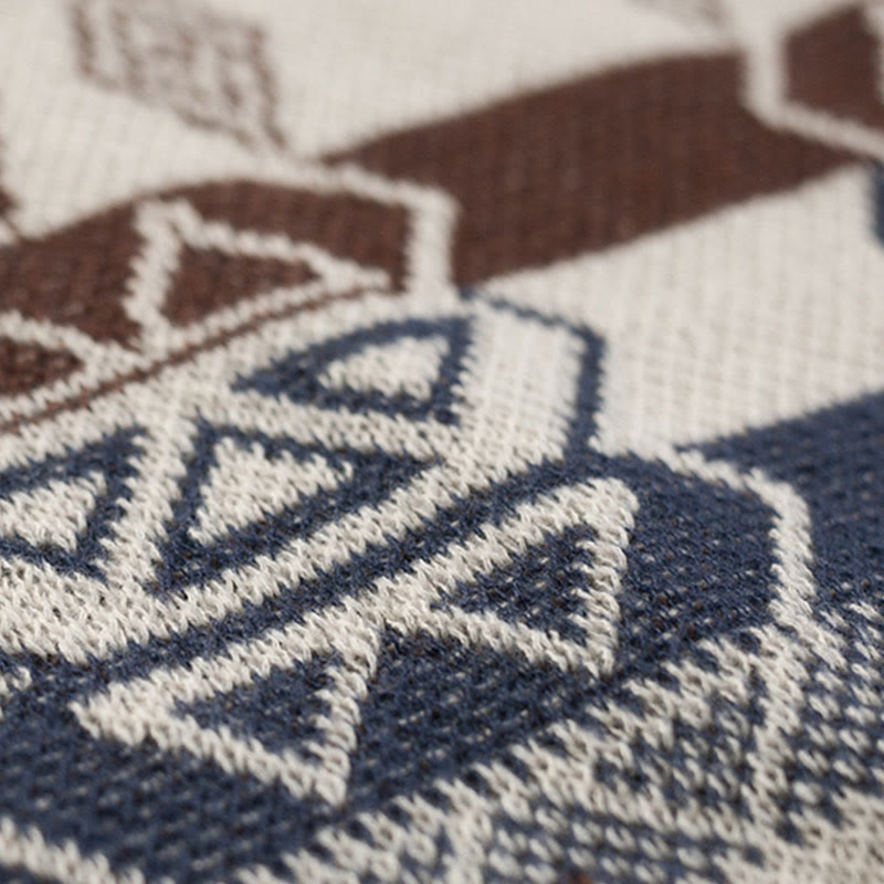 Buddha Stonesチベットウェーブストライプ幾何学タッセルショール秋冬心地よいスカーフラップ