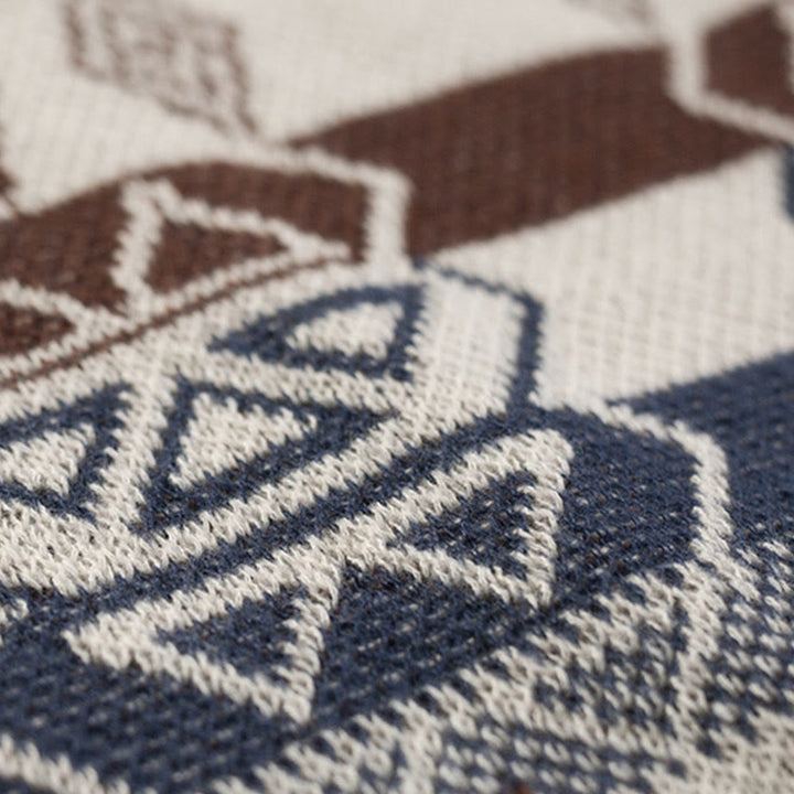 Buddha Stonesチベットウェーブストライプ幾何学タッセルショール秋冬心地よいスカーフラップ