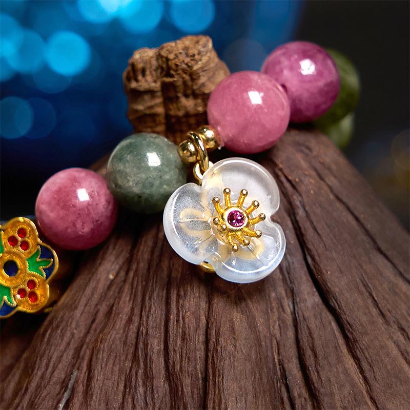 Buddha Stonesトルマリン ウィズダムフラワーブレスレット