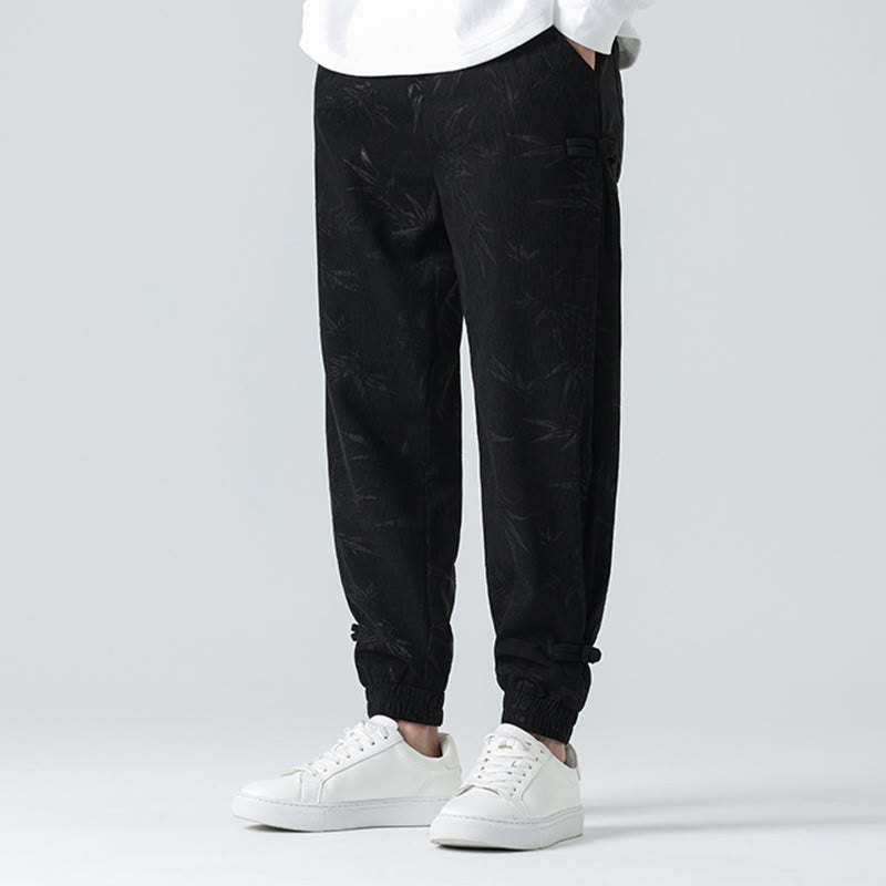 Buddha Stones秋冬 竹 メンズ フロッグボタン コーデュロイパンツ ポケット付き - image 13