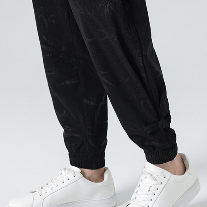 Buddha Stones秋冬 竹 メンズ フロッグボタン コーデュロイパンツ ポケット付き - image 19