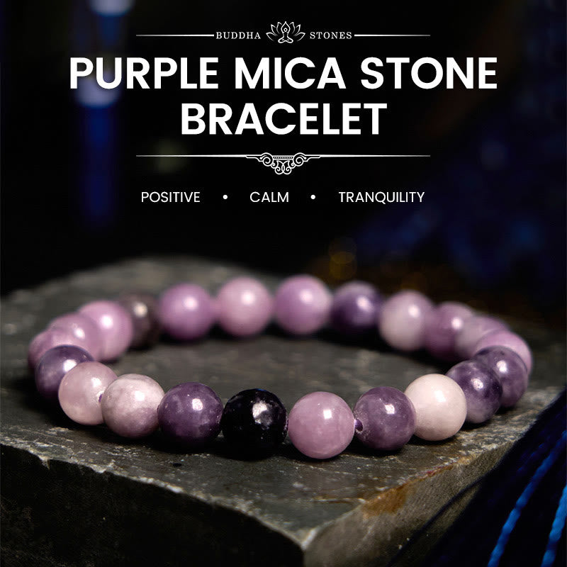 Buddha Stones紫雲母石ポジティブブレスレット