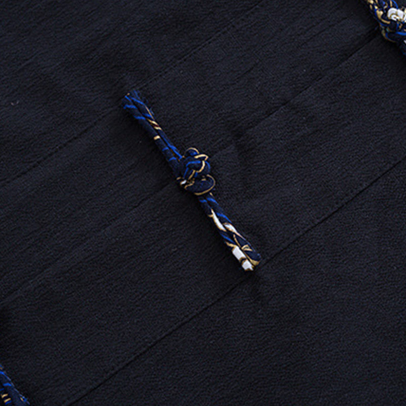 Buddha Stonesメンズ フロッグボタン タンスーツ コットン ホワイト クレーン刺繍 ジャケット シャツ ポケット付き