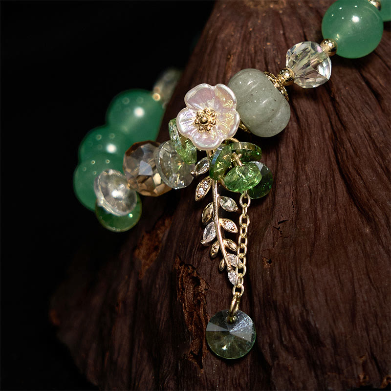 Buddha Stonesブルークリスタル アメジスト サンストーン グリーンアベンチュリン ヒーリングブレスレット