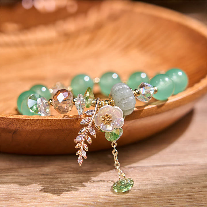 Buddha Stonesブルークリスタル アメジスト サンストーン グリーンアベンチュリン ヒーリングブレスレット