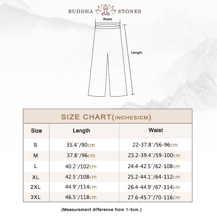Buddha Stones夏用 ユニセックス 伸縮性ウエスト 太極拳 気功 練習用パンツ ポケット付き - image 6