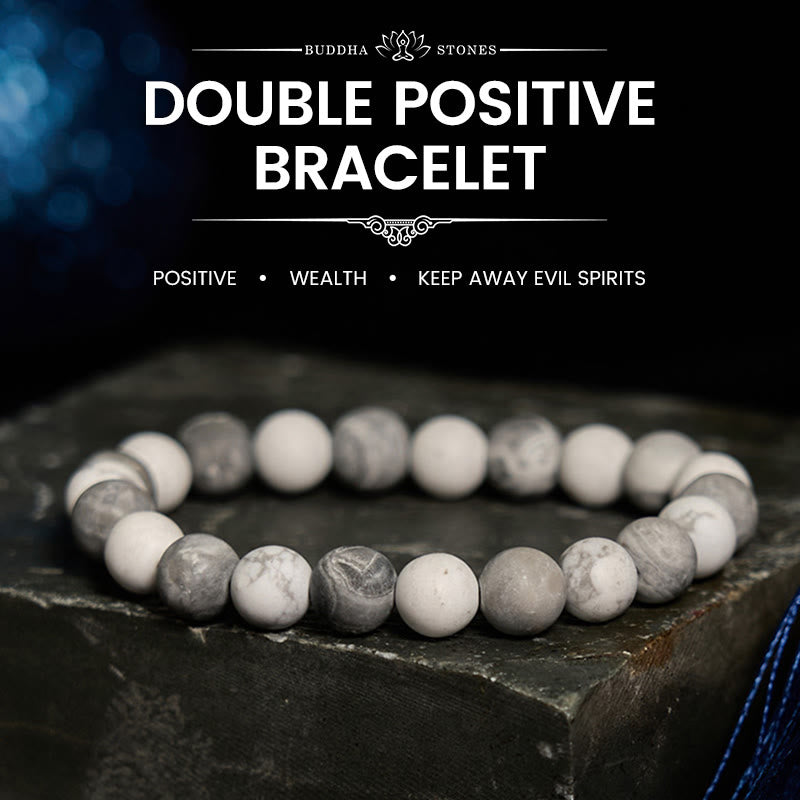 Buddha Stonesピカソジャスパー ホワイトターコイズ 勇気ブレスレット - ピカソジャスパー ホワイトターコイズ(手首周り:14~16cm) - 12mm - image 0