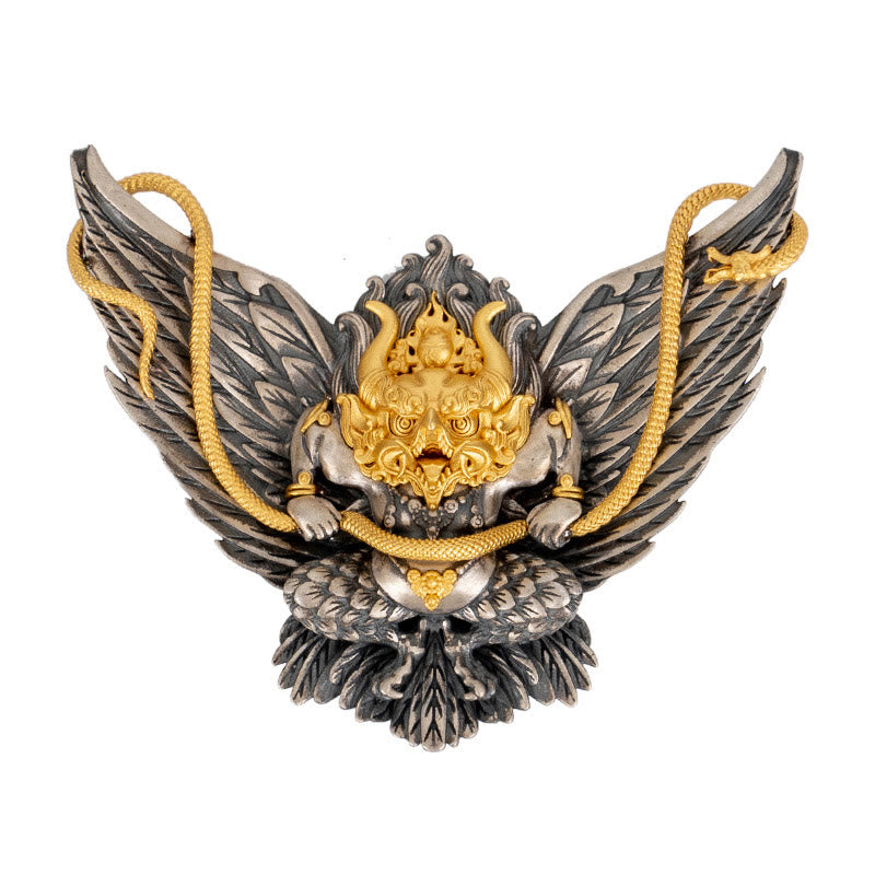 Buddha Stones925 スターリングシルバー チベット ガルーダ 鳥 龍 蛇 知恵 ネックレス ペンダント - image 10