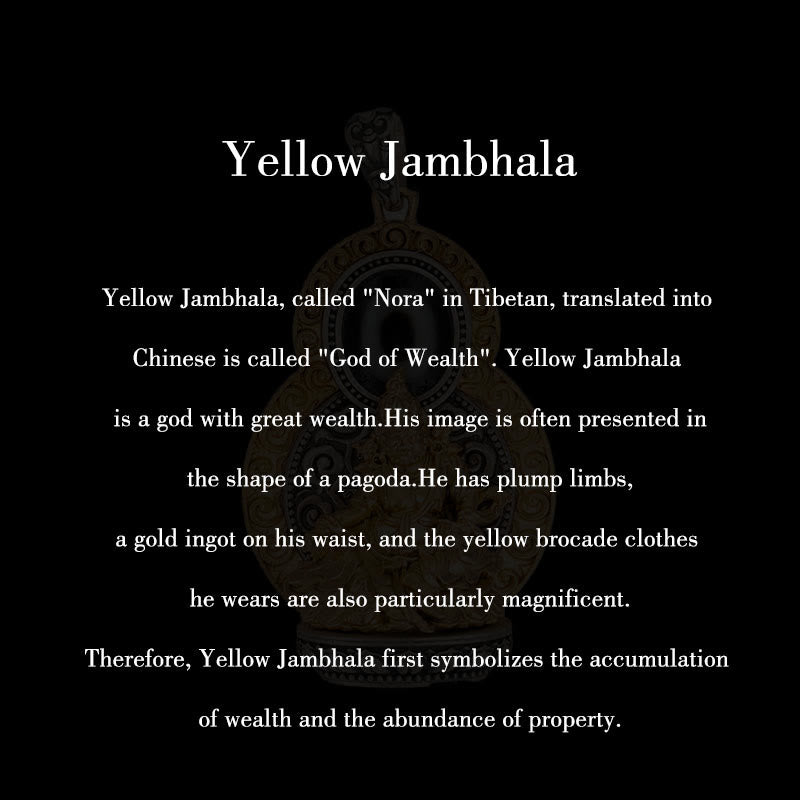 Buddha Stones925 スターリングシルバー チベット イエロー ジャンバラ 富の神 ジビーズオーム・マニ・パドメ・フム幸福のネックレスペンダント - image 11