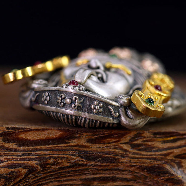 Buddha Stones925 スターリングシルバー チベット ザキラム 富の女神 悪霊除け ネックレス ペンダント