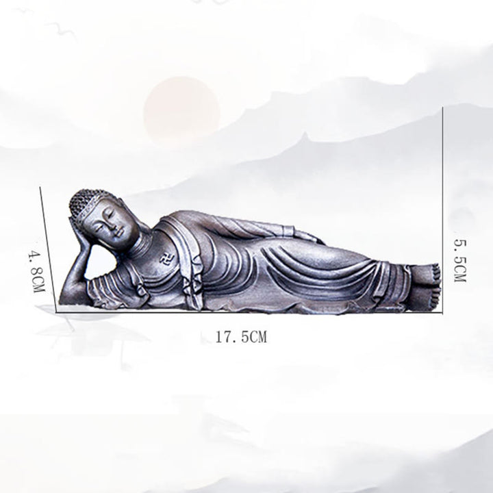 Buddha Stones涅槃仏 釈迦牟尼 鉄粉 錆 鋳造 樹脂 像 室内装飾