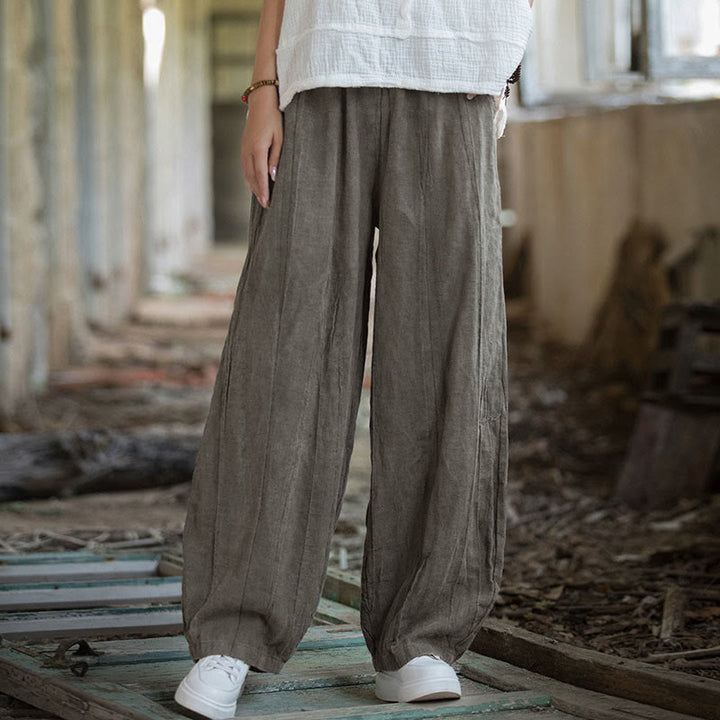 Buddha Stonesレトロ タイダイ ハーレムパンツ カジュアル レディース ヨガパンツ ポケット付き - ダークカーキ(通常版) - US6、 UK/AU10、 EU38 (L)  - image 16