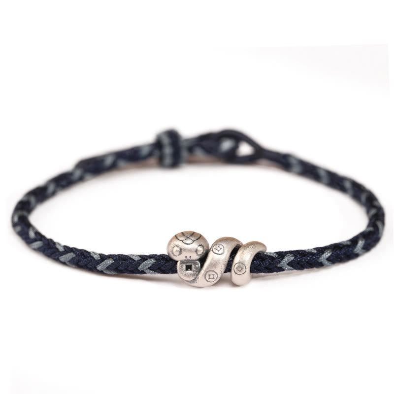 Buddha Stones999スターリングシルバー 蛇年 ハンドメイド銅貨守護編みブレスレット - image 17