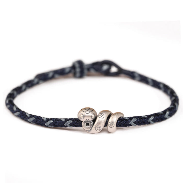 Buddha Stones999スターリングシルバー 蛇年 ハンドメイド銅貨守護編みブレスレット - image 17