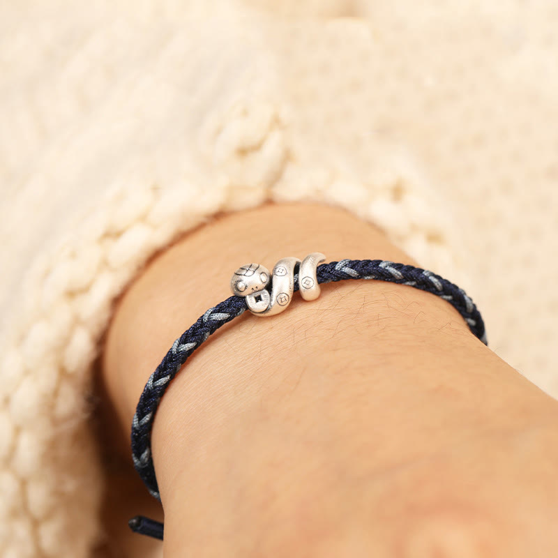 Buddha Stones999スターリングシルバー 蛇年 ハンドメイド銅貨守護編みブレスレット - image 15