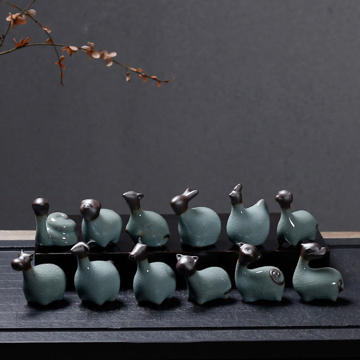 Buddha Stones十二支 陶器 ティーペット ホームデコレーション