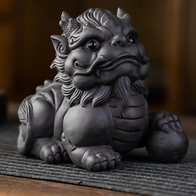 Buddha Stonesインゴット ボール 紫粘土 陶器 ティーペット 富 家 置物 装飾