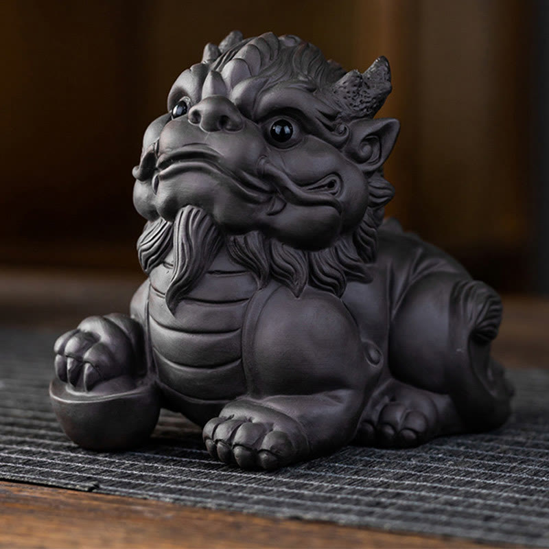 Buddha Stonesインゴット ボール 紫粘土 陶器 ティーペット 富 家 置物 装飾