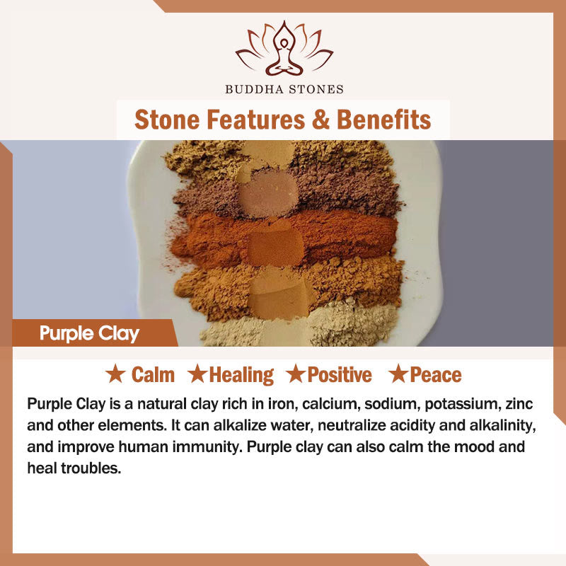 Buddha Stonesインゴット ボール 紫粘土 陶器 ティーペット 富 家 置物 装飾