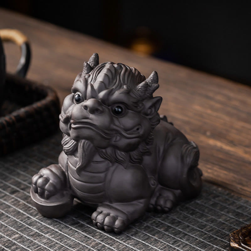 Buddha Stonesインゴット ボール 紫粘土 陶器 ティーペット 富 家 置物 装飾