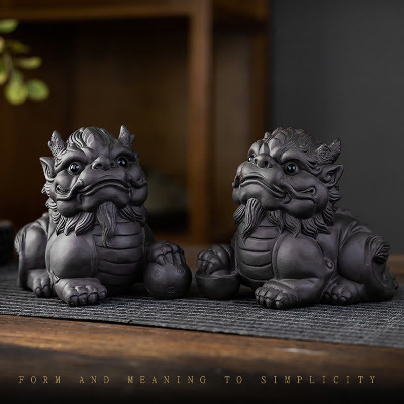 Buddha Stonesインゴット ボール 紫粘土 陶器 ティーペット 富 家 置物 装飾