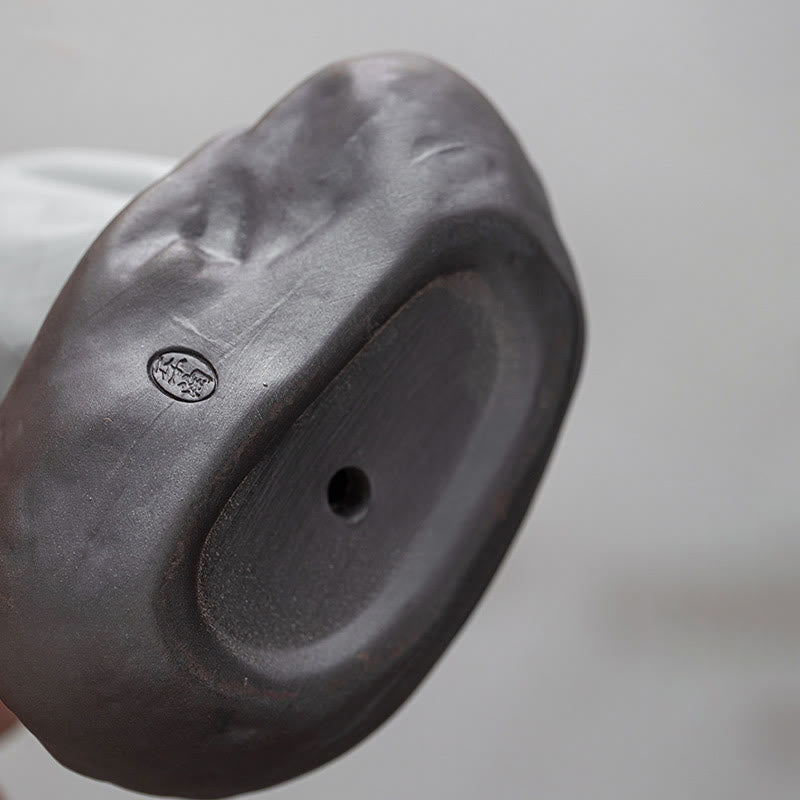 Buddha Stones小さな禅僧帽子ストレーナー 陶器製 ティーアクセサリー 置物 室内装飾