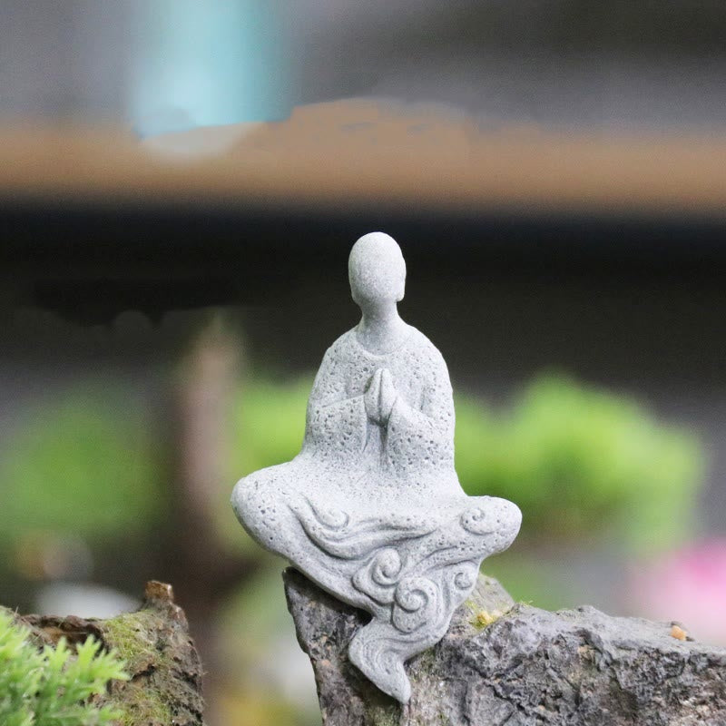 Buddha Stones瞑想 仏陀 僧侶 静寂 家の装飾