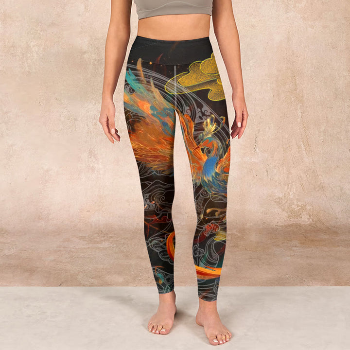 Buddha Stonesバイブラント フェニックス ジムレギンス レディース ヨガパンツ - image 2
