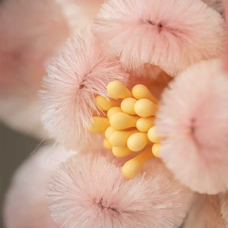 Buddha Stonesハンドメイド揚州ベルベットフラワー桑シルク桃の花ブローチ