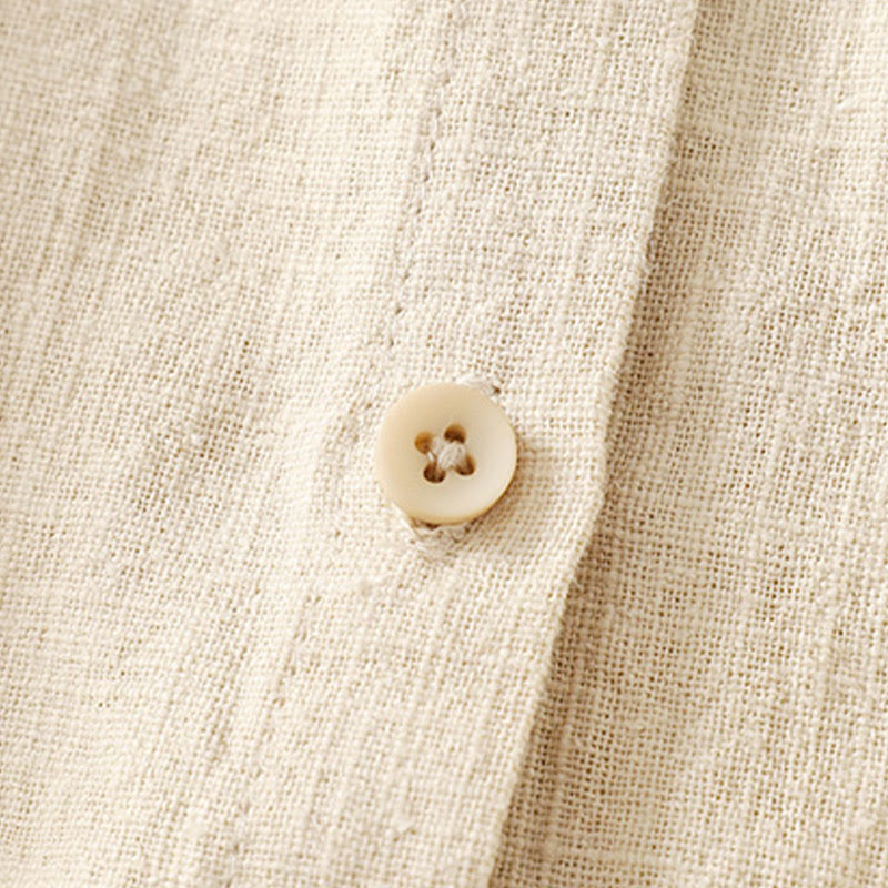Buddha Stonesカジュアル レディース ゆったり スタンドカラー 長袖デザイン 無地 コットンリネン シャツ - image 9
