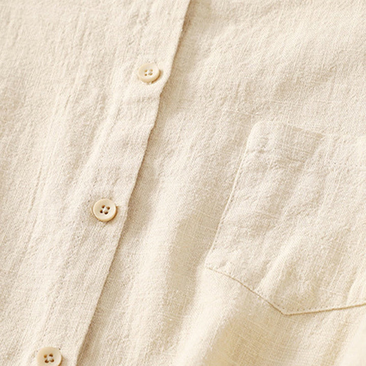 Buddha Stonesカジュアル レディース ゆったり スタンドカラー 長袖デザイン 無地 コットンリネン シャツ - image 8