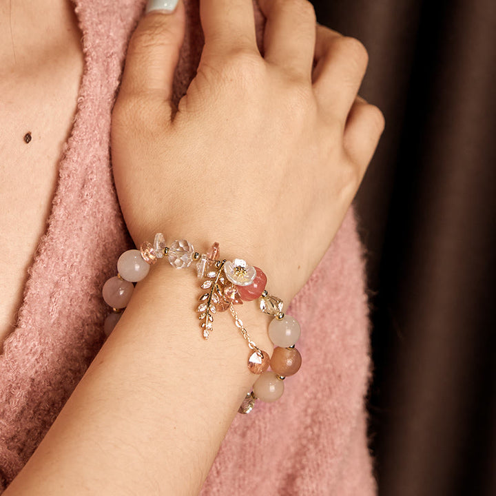 Buddha Stonesブルークリスタル アメジスト サンストーン グリーンアベンチュリン ヒーリングブレスレット