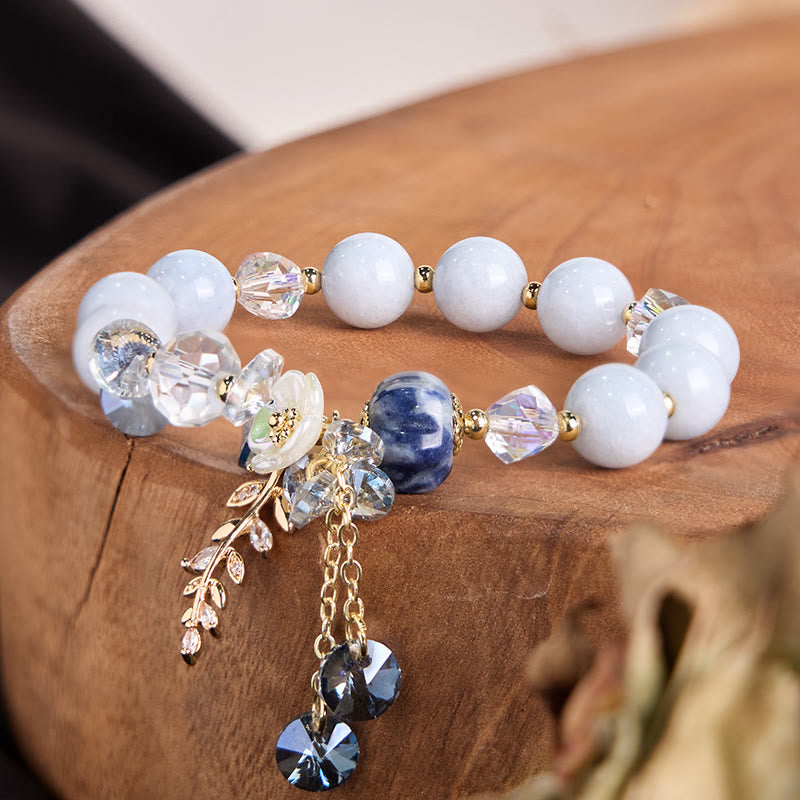 Buddha Stonesブルークリスタル アメジスト サンストーン グリーンアベンチュリン ヒーリングブレスレット