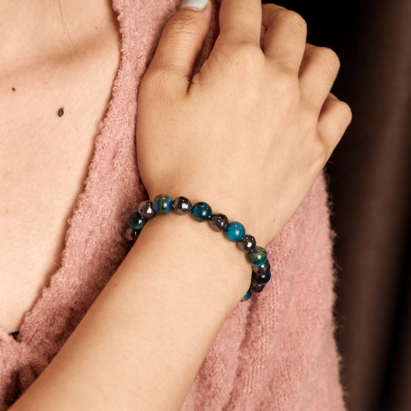 Buddha Stones 2個入り ヘマタイト タイガーアイ ブルータイガーアイ パワフルブレスレットセット