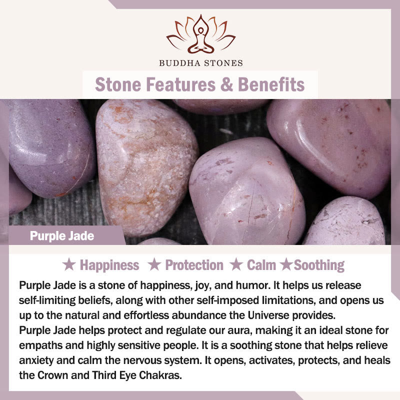 Buddha Stones紫翡翠平和のお守りチャーム幸福ネックレスペンダント