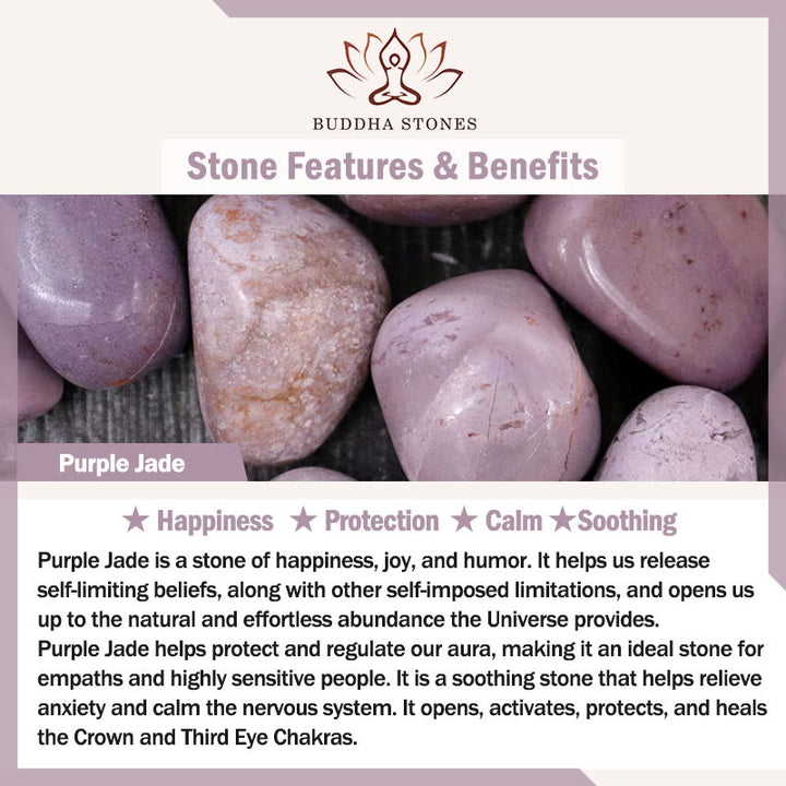 Buddha Stones紫翡翠平和のお守りチャーム幸福ネックレスペンダント