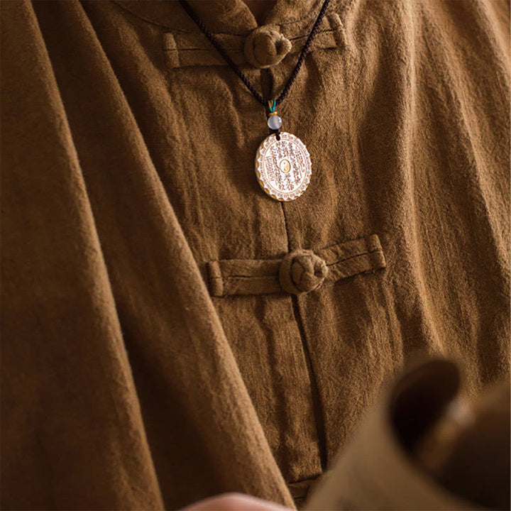 Buddha Stones石山の幽霊がお金を使う陰陽八卦デザイン銅ハーモニーネックレスペンダント - image 11