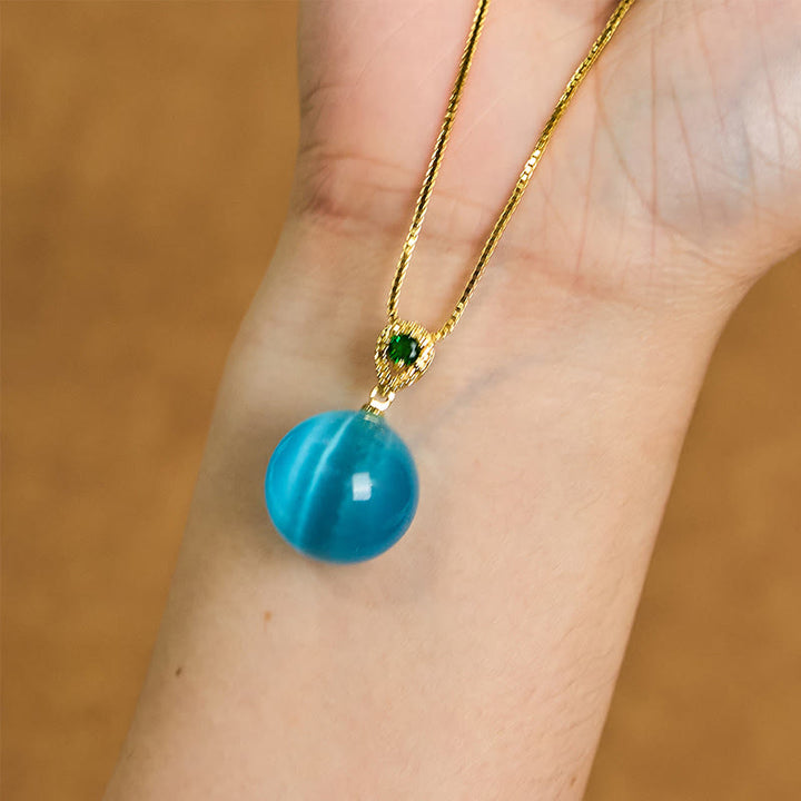 Buddha Stonesアイ ラウンドボール 自信のネックレスペンダント