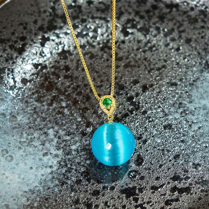 Buddha Stonesアイ ラウンドボール 自信のネックレスペンダント