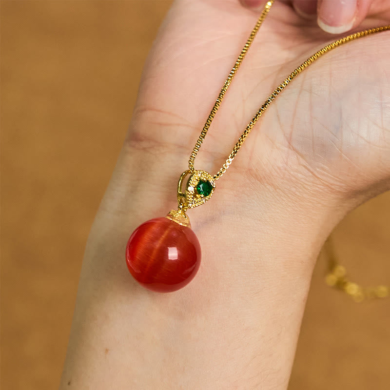 Buddha Stonesアイ ラウンドボール 自信のネックレスペンダント