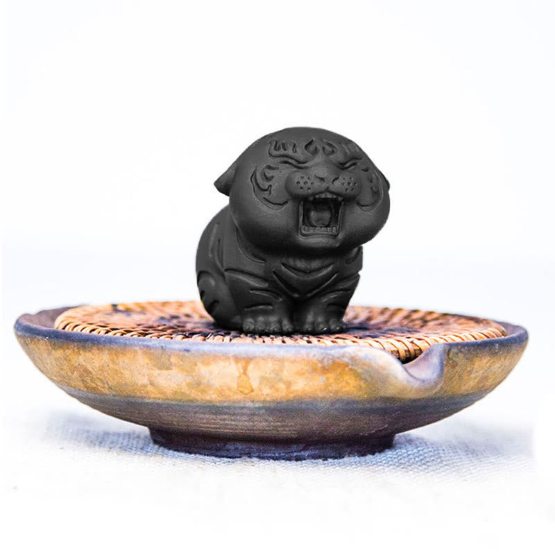 Buddha Stones ミニ虎の樹脂置物|鉄粉入り・錆加工風インテリアオブジェ