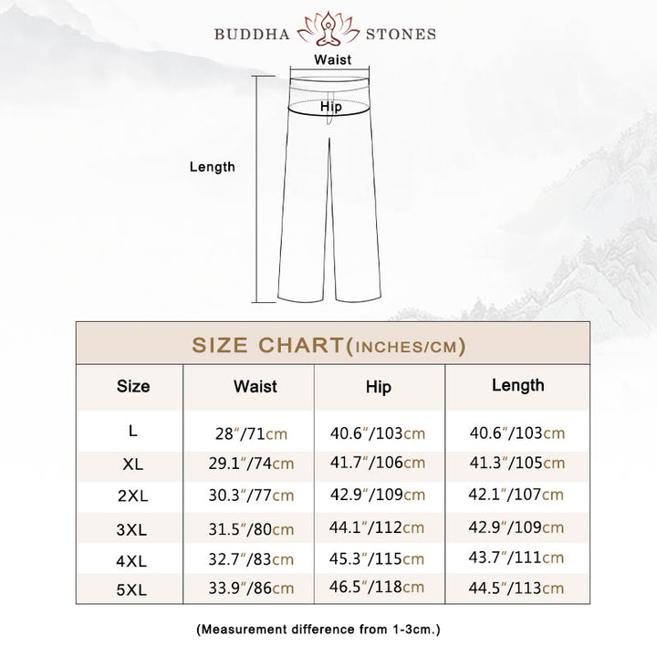 Buddha Stones無地コットンコーデュロイメンズワイドレッグパンツ(ポケット付き)