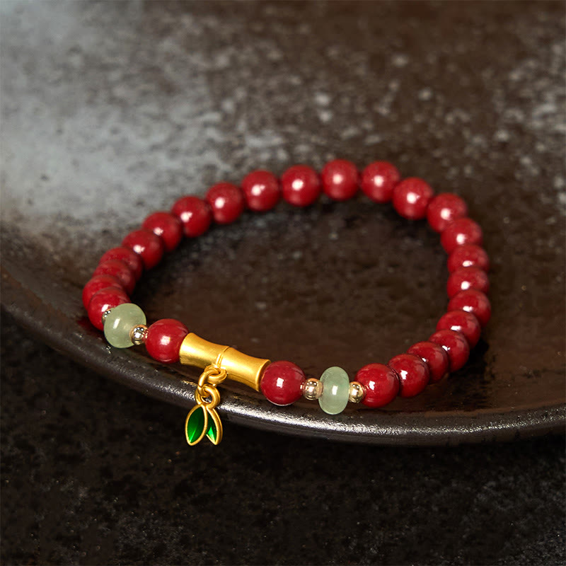 Buddha Stones辰砂 竹 集中ブレスレット